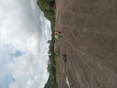 Fodderty during construction